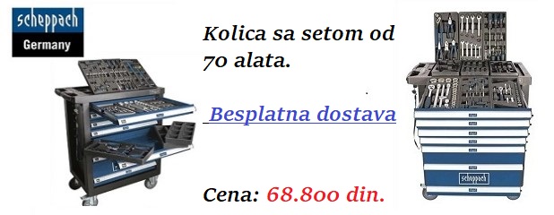 Kolica za alat sa 70 delnim alatom