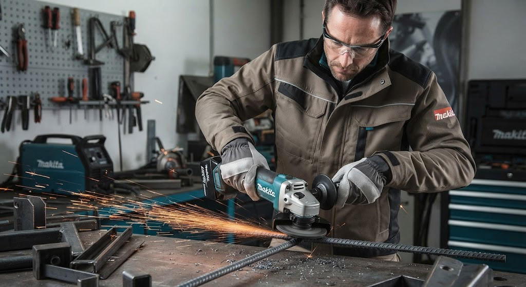 Brusenje akumulatorskom brusilicom Makita DGA504Z