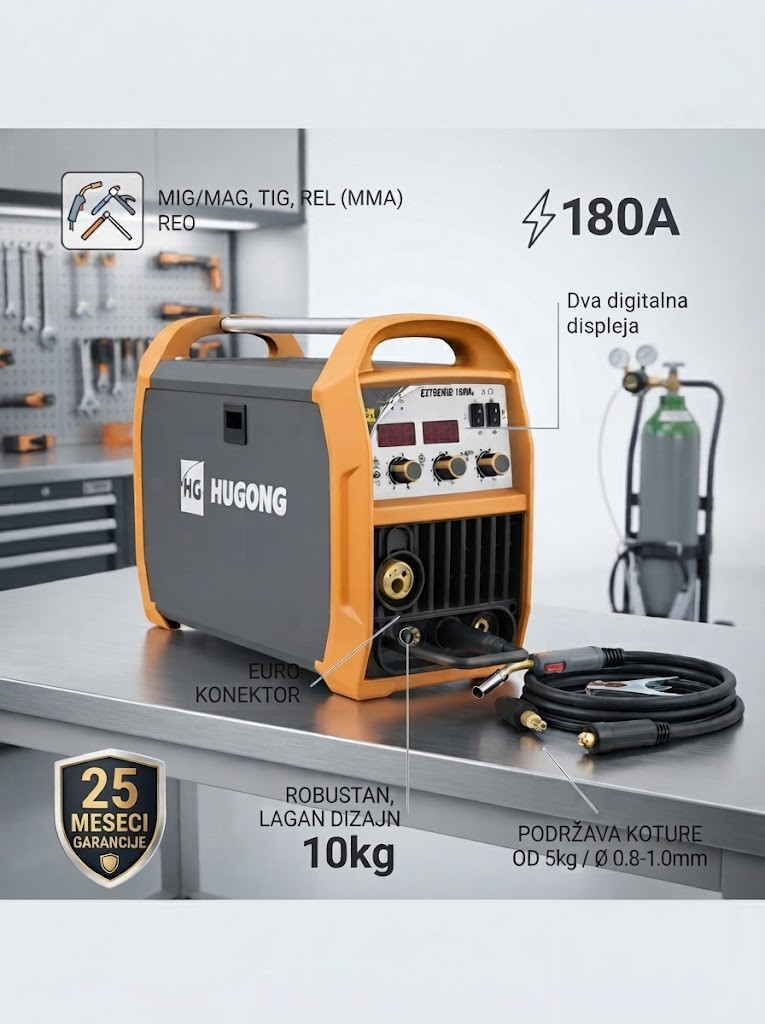 Hugong ExtreMig 180 W tezina 10 kg, snaga 180 A