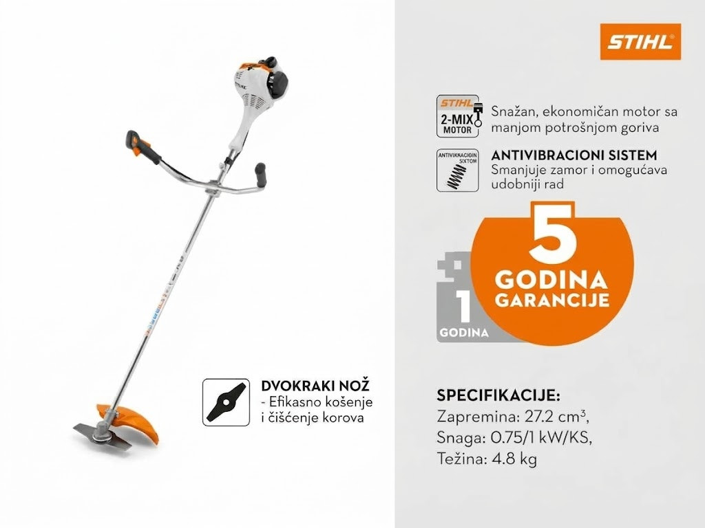 FS 55 Stihl Motorni trimer sa dvokrakim nozem