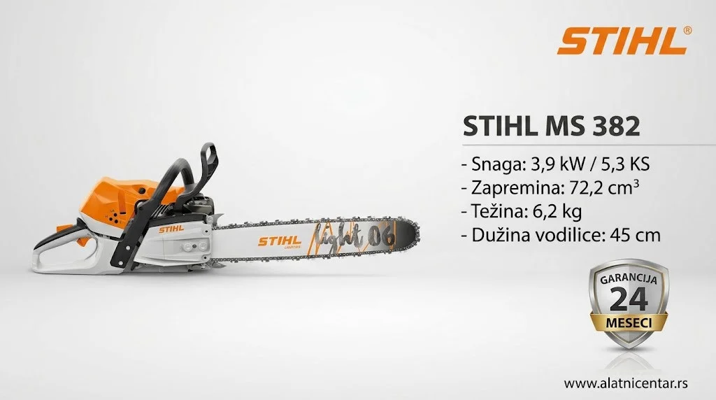 MS 382 STIHL motorna testera specifikacija