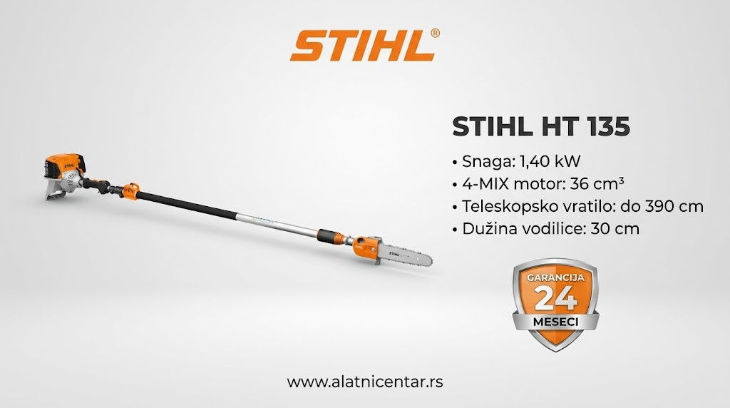 HT 135 STIHL Teleskopska testera za grane. Specifikacija 