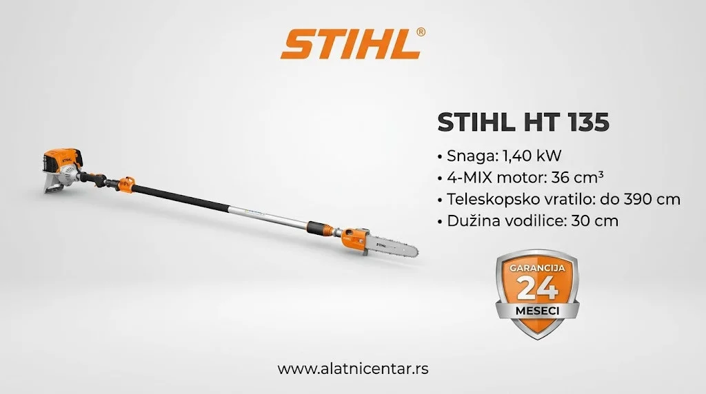 HT 135 STIHL Teleskopska testera za grane. Specifikacija 