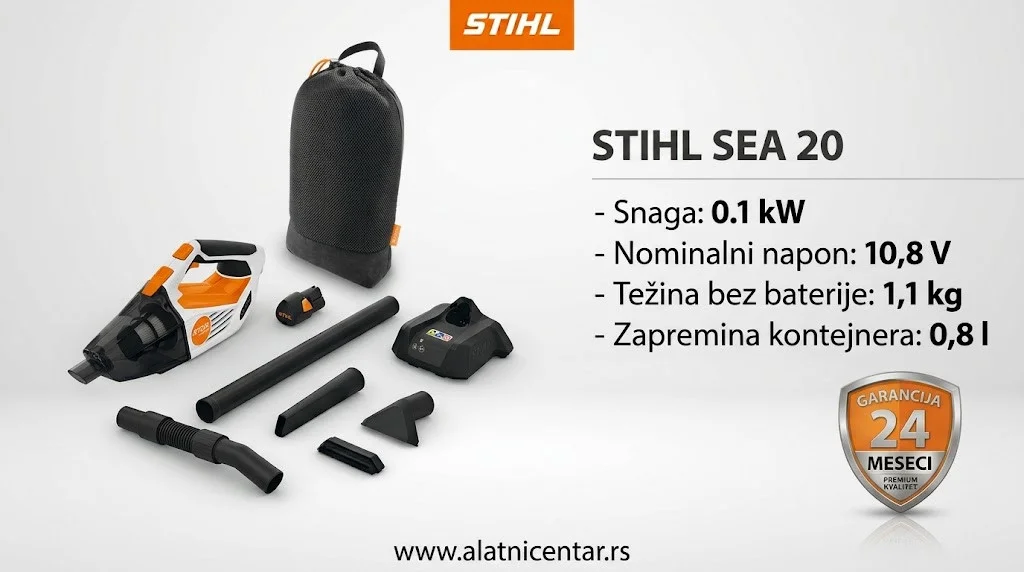 SEA 20 STIHL baterijski rucni usisivac sa dodacima