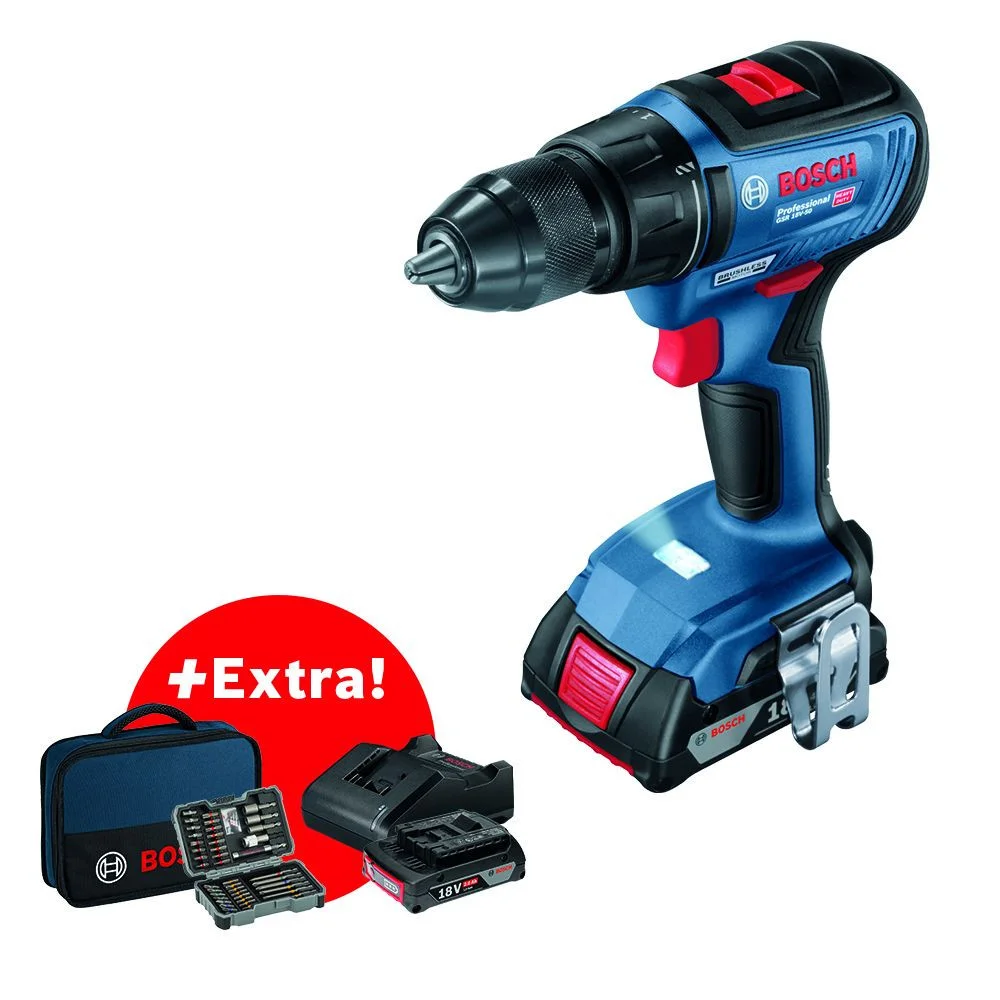 Bosch Aku. busilica GSR 18V-50 uz 43-delni set 
