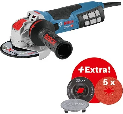 Bosch GWX 19-125 S ugaona brusilica + 5 x X-LOCK fiber disk
