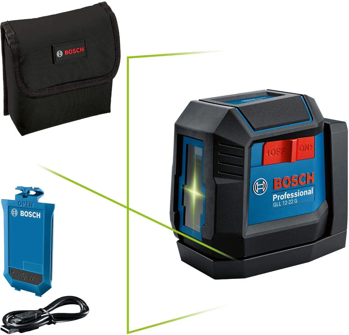 Bosch GLL 12-22 G linijski laser zeleni i Li-Ion 3,7V
